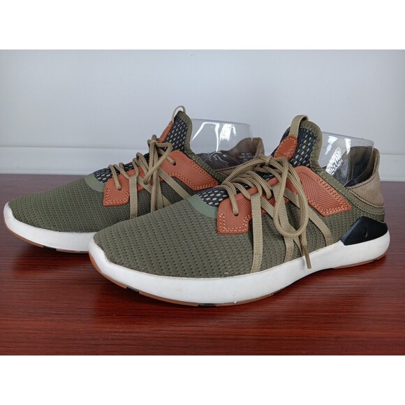 Olukai Mio Li Sneakers Men's Size 9.5 Hunter Green/Lava Rock 10440 EUC - Picture 1 of 7